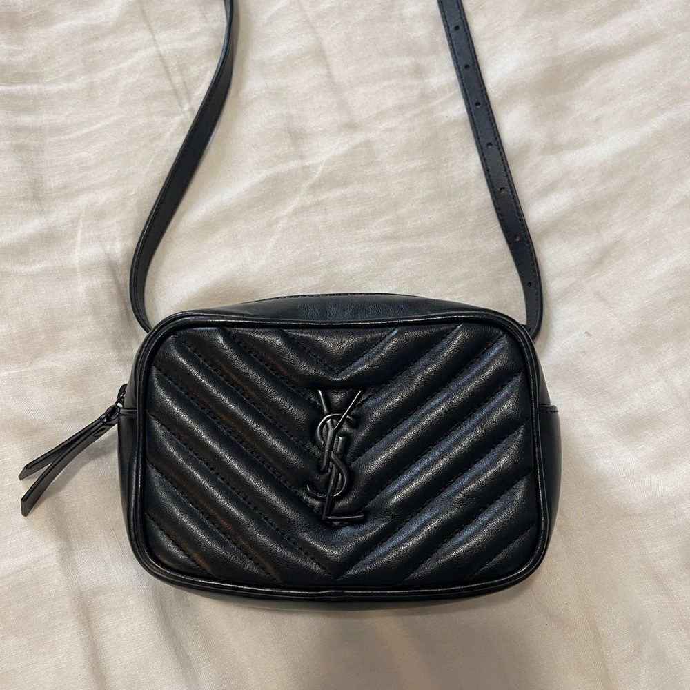 YSL Black Quilted Belt Bag